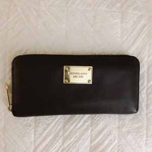 Michael Kors Large Black Leather Wallet